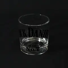 Jack Daniels Old No 7 Rocks Glass  Heavy Bottom Large Letters Signed 3.25"