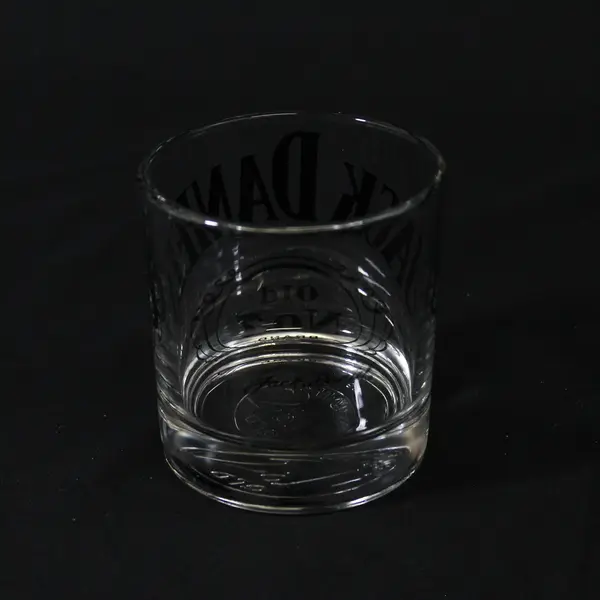 Jack Daniels Old No 7 Rocks Glass  Heavy Bottom Large Letters Signed 3.25"