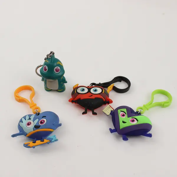 Lot of 4 Heart Heroes & Finn Warrior Keychains Collectible Modern