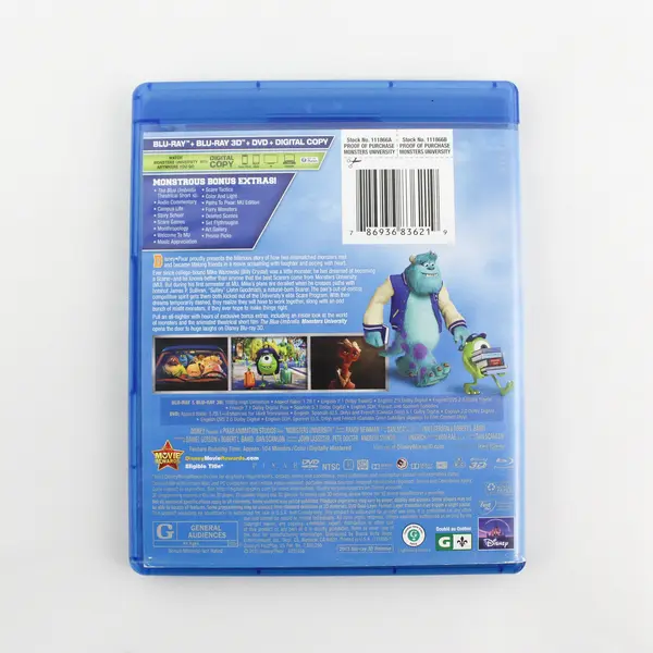 Disney Pixar Monsters Uni. 3D DVD Blu-Ray 2013, Ultimate Collector's Ed. 2013 