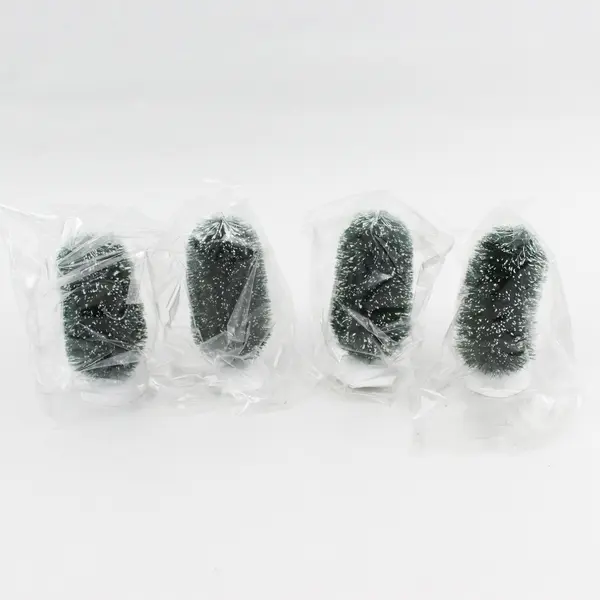 Set Of 8 Department 56 Heritage Village Collection Frosted Topiary Trees