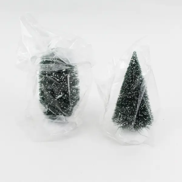 Set Of 8 Department 56 Heritage Village Collection Frosted Topiary Trees