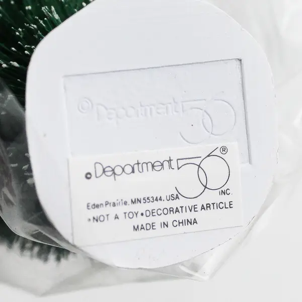 Set Of 8 Department 56 Heritage Village Collection Frosted Topiary Trees