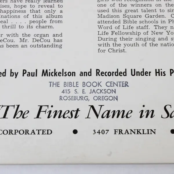 The White Sisters "Count Your Blessings" 12"  Vinyl Records