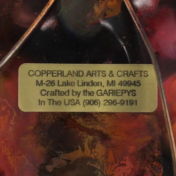 Copperland Arts And Crafts Gariepy Metal Art Cat With Umbrella