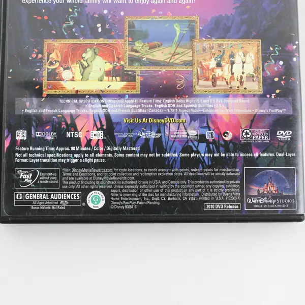 Disney The Princess and the Frog DVD w/booklet 2010, #102609