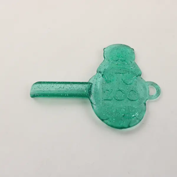 Portland Oregon Zoo Otter Keychain Glitter Blue Green Turquoise