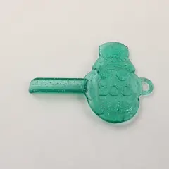 Portland Oregon Zoo Otter Keychain Glitter Blue Green Turquoise