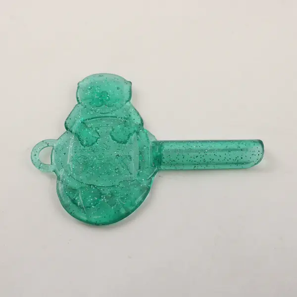 Portland Oregon Zoo Otter Keychain Glitter Blue Green Turquoise