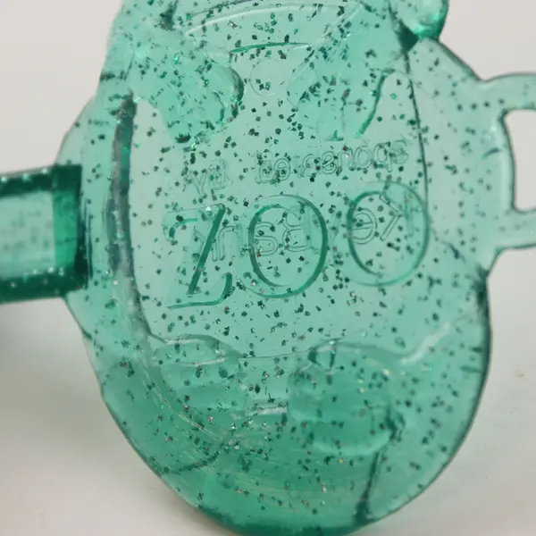 Portland Oregon Zoo Otter Keychain Glitter Blue Green Turquoise