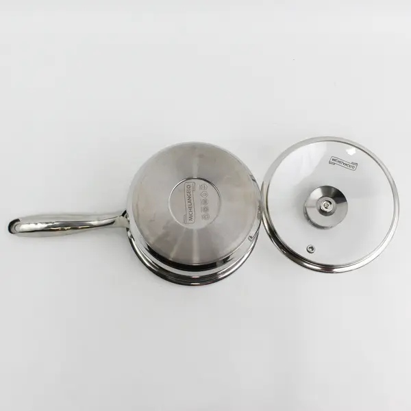 Michelangelo Cookware Stainless Steel Saucepan Matching Lid Induction