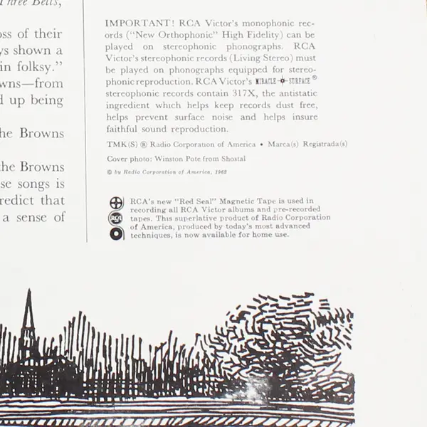 The Browns - Sing Songs from the Little Brown Church Hymnal 12" Vinyl Record 