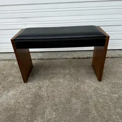 Vintage Black Pleather Piano Bench With Lift Top Storage- Local Pickup Only