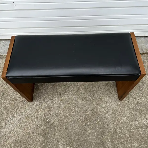 Vintage Black Pleather Piano Bench With Lift Top Storage- Local Pickup Only