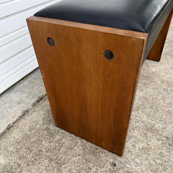 Vintage Black Pleather Piano Bench With Lift Top Storage- Local Pickup Only