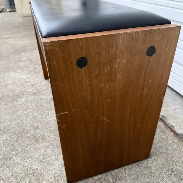 Vintage Black Pleather Piano Bench With Lift Top Storage- Local Pickup Only