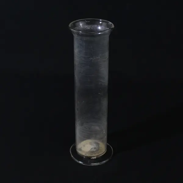 Penco Simple Clear Glass Round Cylinder Candle Holder 8" Tall Made In China