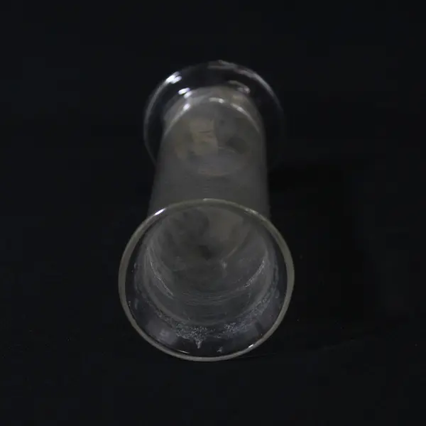 Penco Simple Clear Glass Round Cylinder Candle Holder 8" Tall Made In China