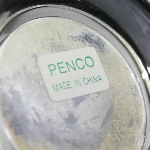 Penco Simple Clear Glass Round Cylinder Candle Holder 8" Tall Made In China