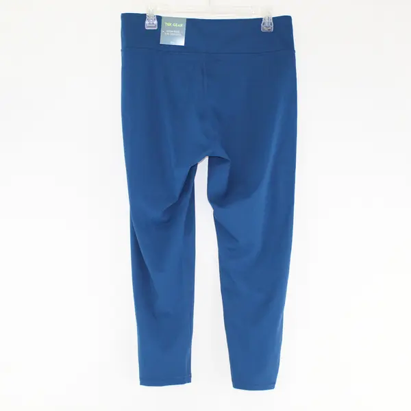 Tek Gear Essential Soft Solid Blue Color Leggings Activewear Women's Size XXL