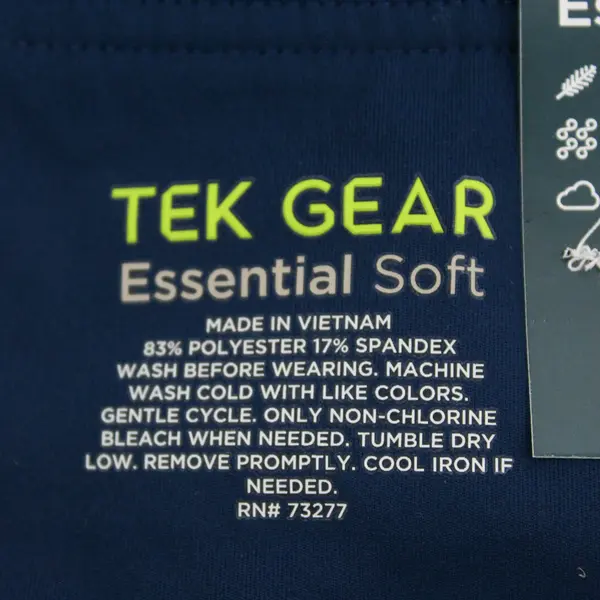 Tek Gear Essential Soft Solid Blue Color Leggings Activewear Women's Size XXL