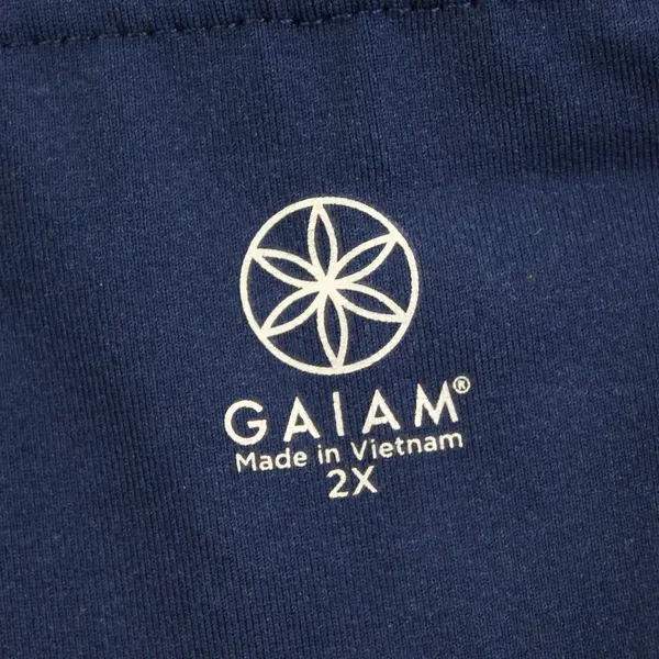 Gaiam Solid Navy Blue  Quarter Length Leggings Activewear Women's Size 2X