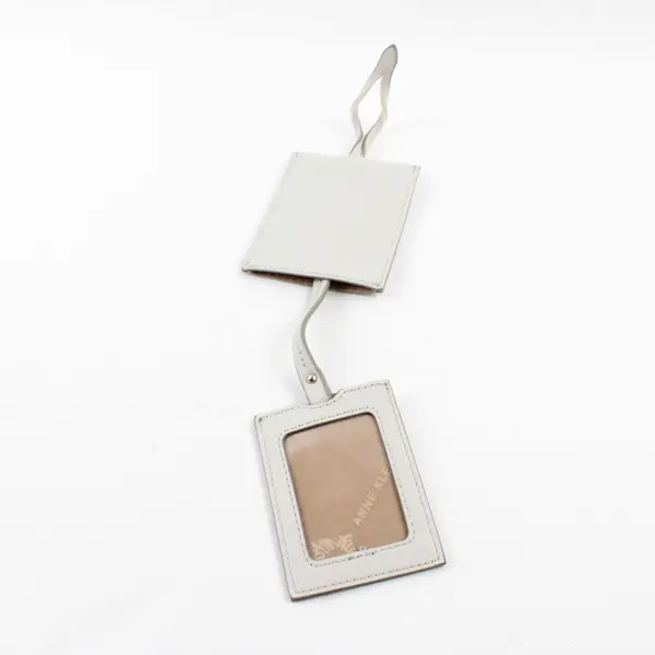 Anne Klein Cream Luggage Tag ID Window Travel Accessory