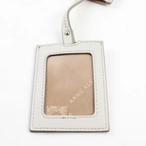 Anne Klein Cream Luggage Tag ID Window Travel Accessory