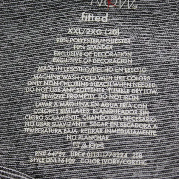 Danskin Now Gray Horizontal Striped Knee Length Activewear Pants Women's XXL