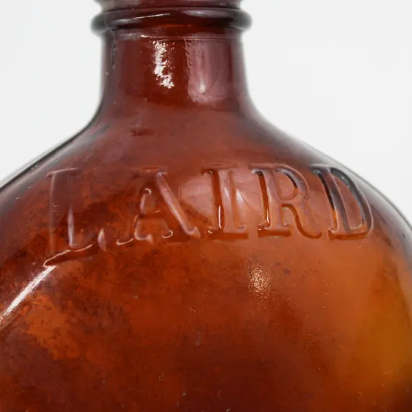 Vintage Laird Full Pint Amber Screw Top Liquor Bottle