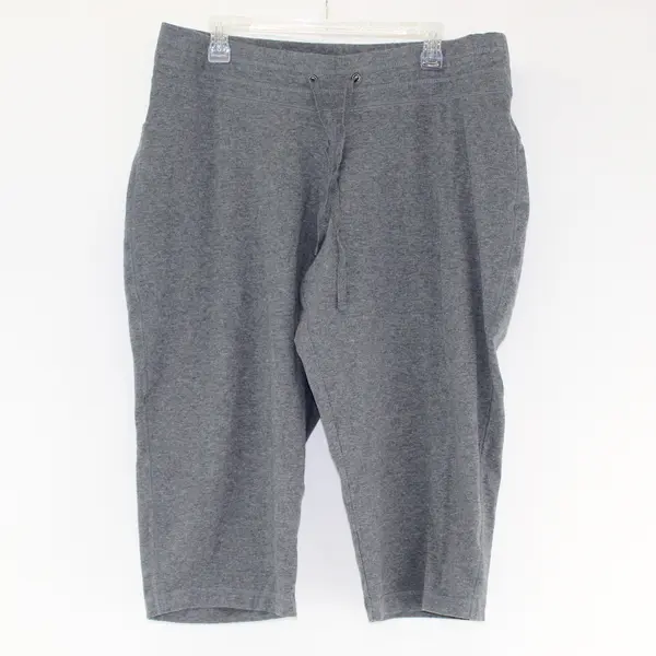 Tek Gear DryTek Solid Gray Color Knee Length Activewear Pants Women's Size 1X
