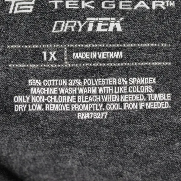 Tek Gear DryTek Solid Gray Color Knee Length Activewear Pants Women's Size 1X