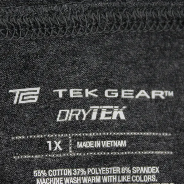 Tek Gear DryTek Solid Gray Color Knee Length Activewear Pants Women's Size 1X