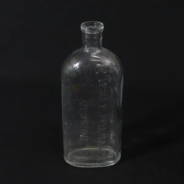 2 Vintage clear Glass Pharmaceutical Bottles Lydia Pinkham And R.W. Pierce