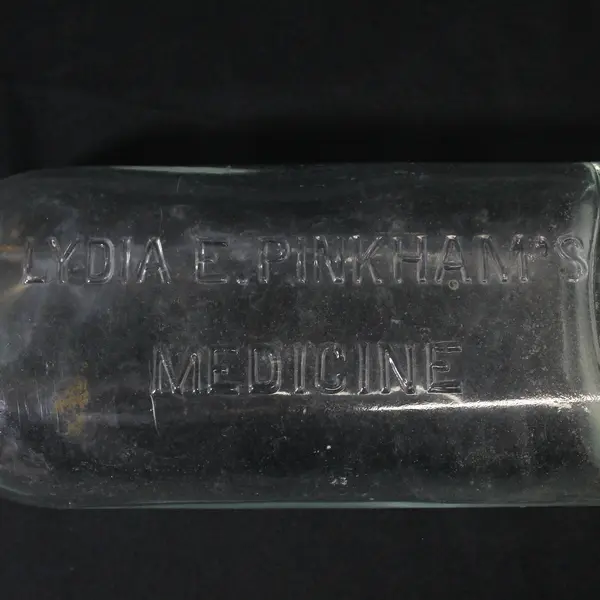 2 Vintage clear Glass Pharmaceutical Bottles Lydia Pinkham And R.W. Pierce