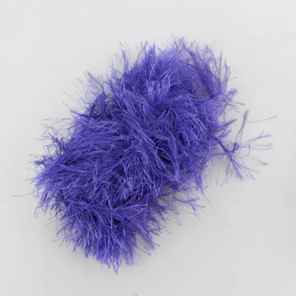 Lot of 2 Small Skeins of Festive Fur Yarn Purple & White 