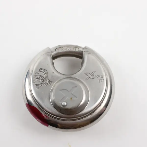 Chateau C99X Stainless Steel Round Security Lock w/ Key & Rabbit Keychain