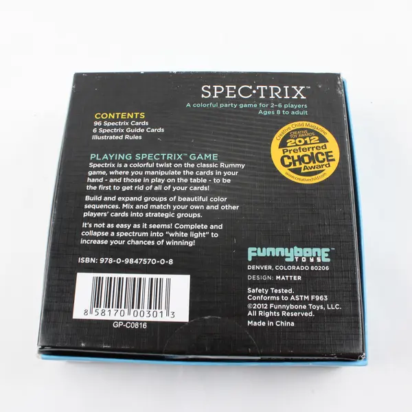 Spectrix Colorful Party Card Game - Twist on Rummy - Pre-Owned