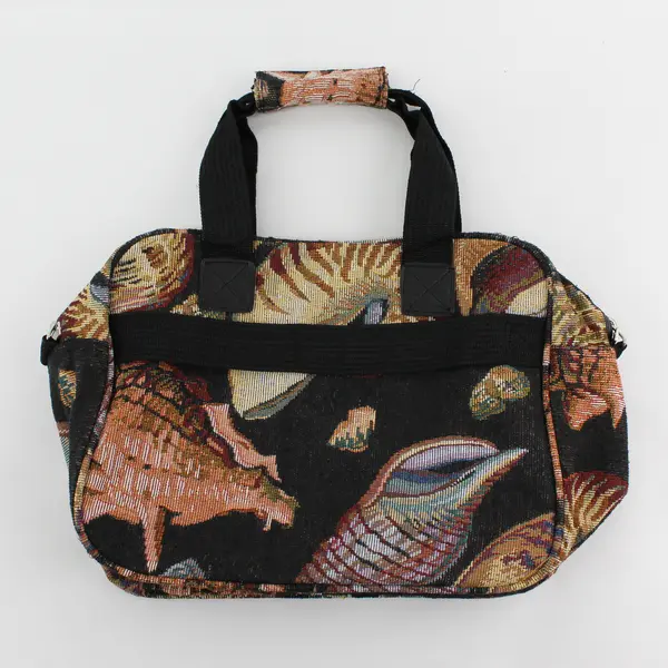 Sea Shell Tapestry Tote Bag With 2 Outer Pockets