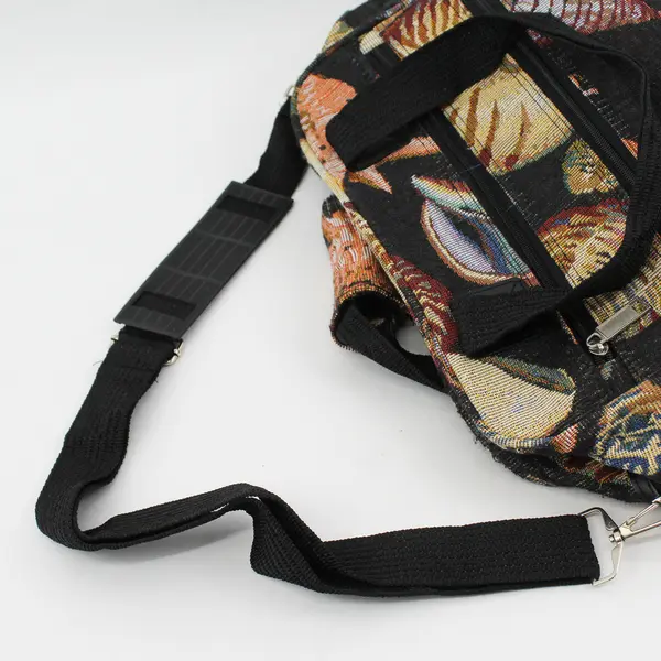 Sea Shell Tapestry Tote Bag With 2 Outer Pockets