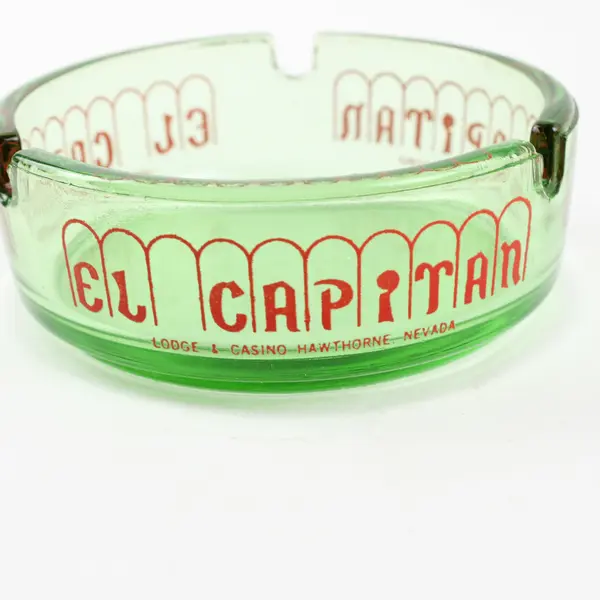 Vintage El Capitan Lodge & Casino Hawthorne NV Ashtray Mid-Century