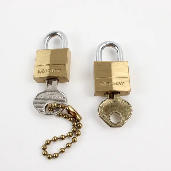 Lot of 9 Mini Gold-Tone Padlocks w/Keys Keyed Small Locks