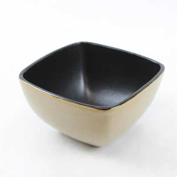 Home Trends Rave Taupe Square Cereal Bowl 5 7/8" x 3 3/8"
