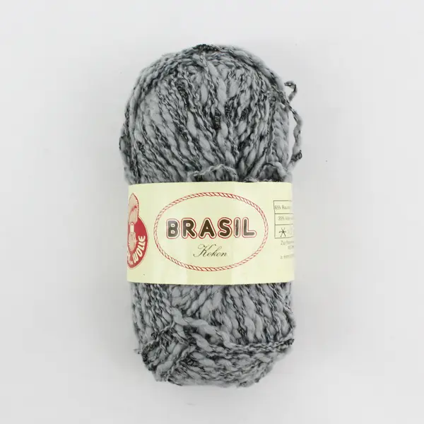 Skein of Vintage Brasil Kokon Yarn from Germany #29029 Grey, New 