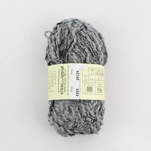 Skein of Vintage Brasil Kokon Yarn from Germany #29029 Grey, New 