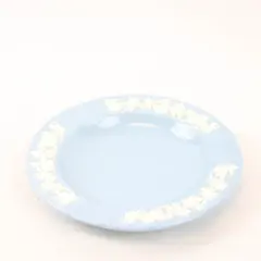 Vintage Wedgwood Embossed Queensware Blue Ashtray Trinket Dish Made in England