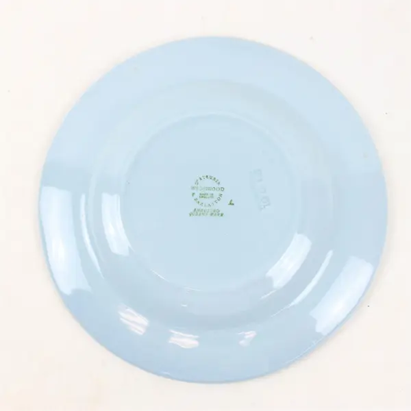 Vintage Wedgwood Embossed Queensware Blue Ashtray Trinket Dish Made in England