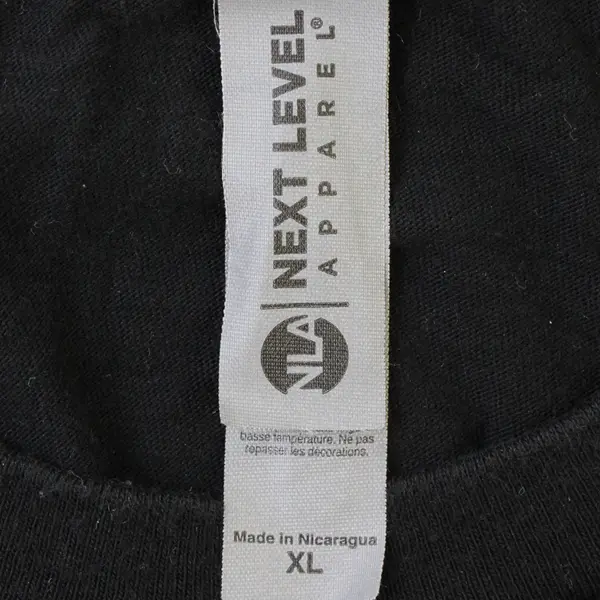 Next Level Apparel Black "Pfriem" Short Sleeve T-Shirt 100% Cotton Men's Size XL