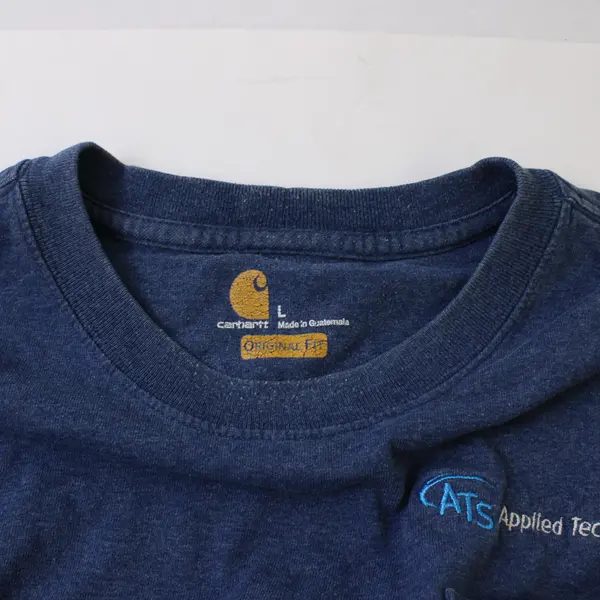 Carhartt Blue Original Fit "ATS" Embroidered Short Sleeve T-Shirt Men's Size L