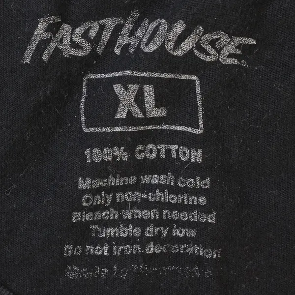 Fasthouse Solid Black Color Short Sleeve T-Shirt 100% Cotton Men's Size XL